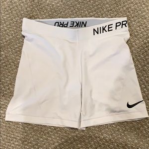 White Nike Pro Spandex